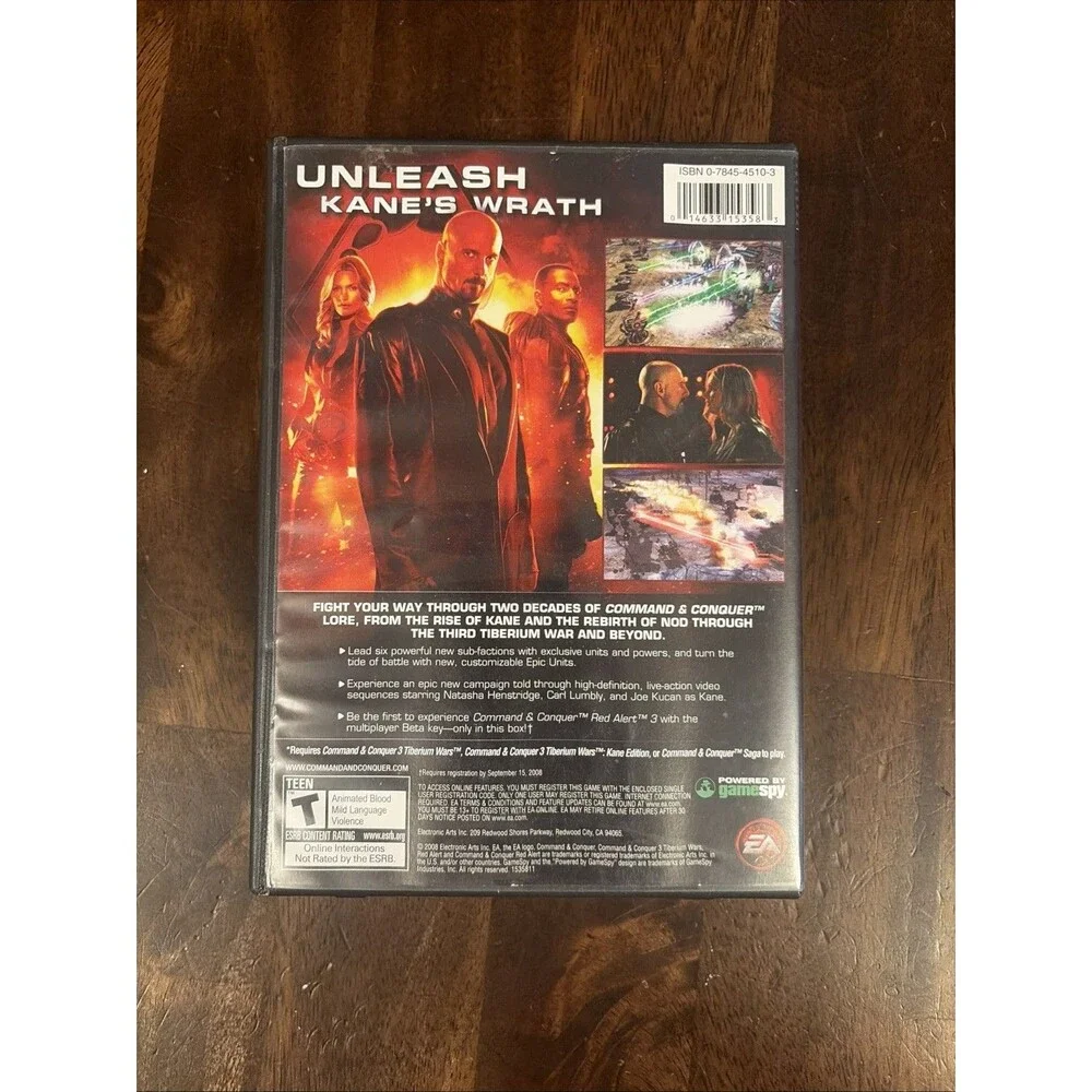 Command & Conquer 3: Kane's Wrath  PC DVD Expansion Pack Free Shipping
